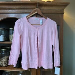 Liz & Co Pink Cardigan and matching tank! NWT!